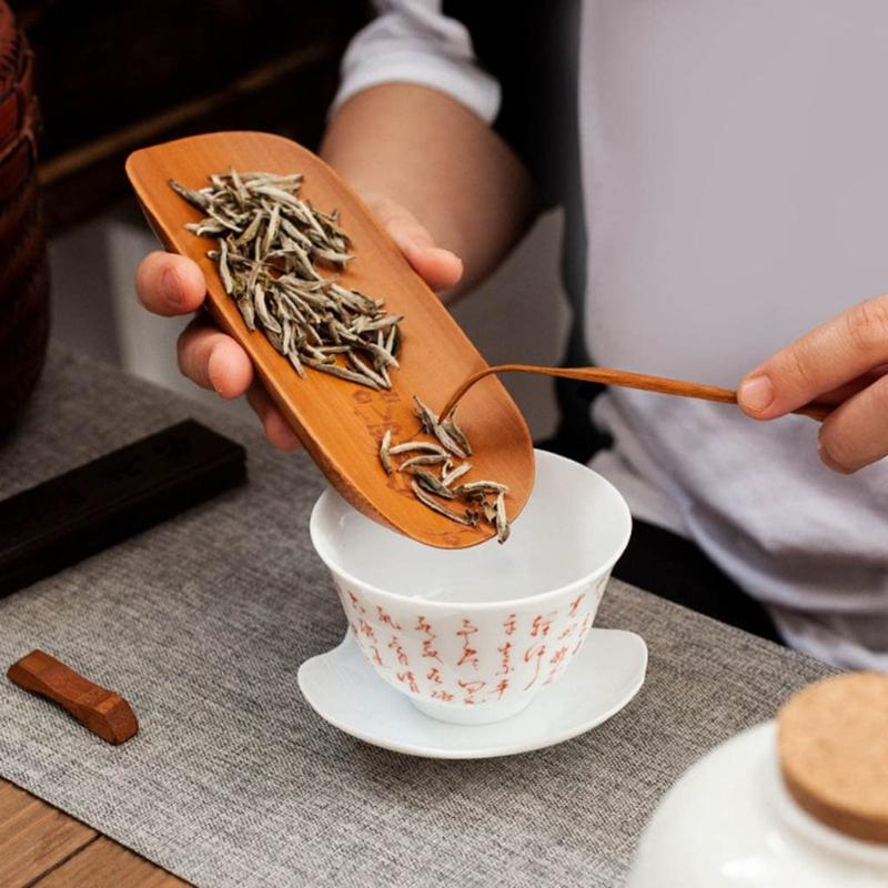 Traditional Chinese Teas Ceremony Set 3 Bamboos Tool With Intricate Carvings For Precise Brewing Family Gatherings And Cultural Display