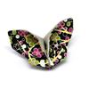 Origami Butterfly Brooch In Black Fabric