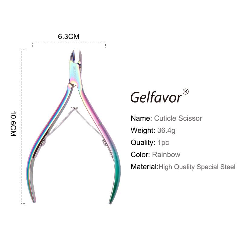 Gelfavor 1 шт., кусачки для кутикулы, маникюрные ножницы, кусачки для кутикулы, триммер для удаления омертвевшей кожи, педикюр, высококачественные инструменты из специальной стали