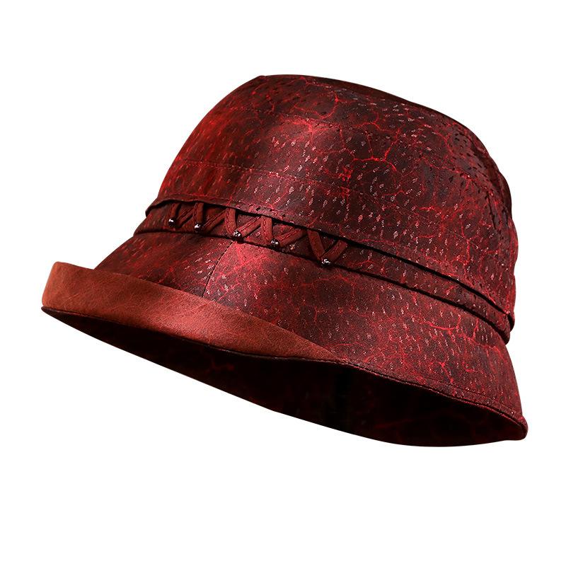 Осень и зима новая шляпа-клош для мамы среднего возраста, женская куполообразная теплая шляпа, универсальная утолщенная бархатная шляпа