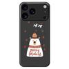 For iPhone 17 Pro Case Merry Holiday Bear Pattern Printing Straight Edge TPU Phone Back Cover