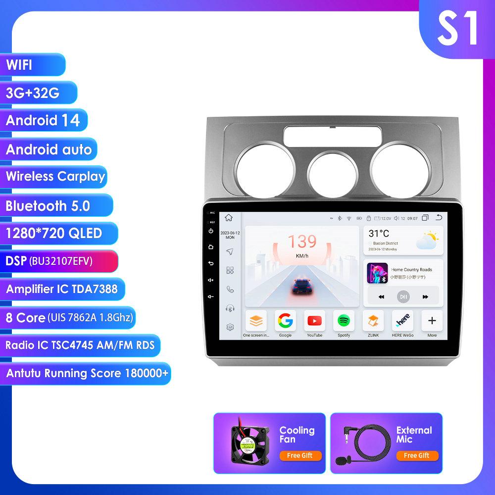 Android 16 Carplay Автомагнитола Для Volkswagen VW Touran 1 2003 2004 2005 2006 2007 2008 2009 2010 Мультимедийный Плеер GPS Стерео DSP Smart Intelliin