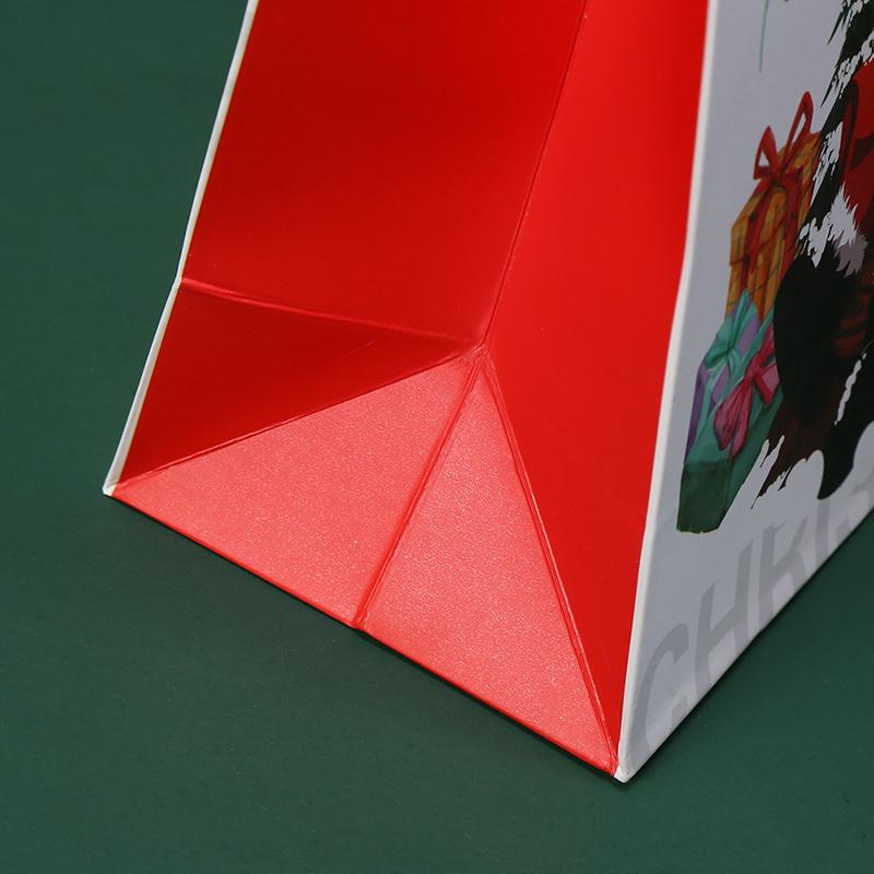 WTEMPO 3 шт 24*12*33 см Санта-Клаус напечатанный флип-чехол бант сумка рождественская конфета печенье выпечка винтажная упаковочная сумка