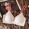 Sweet polka dots without traces gather small breasts, close secondary breasts, prevent sagging, comfortable thin bra cover, sexy and pure desire