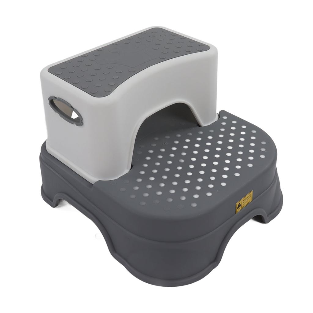 Kids Step Stool Double Antiskid Height Adjustable Widened Base Ergonomic Toddler Step Stool 2 Layer