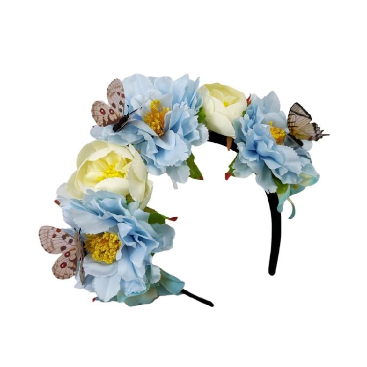 Реалистичный ободок-цветок из ткани для женщин и девочек, тематическая вечеринка, головной убор Мексика, этнический головной убор, свадебный, для невесты