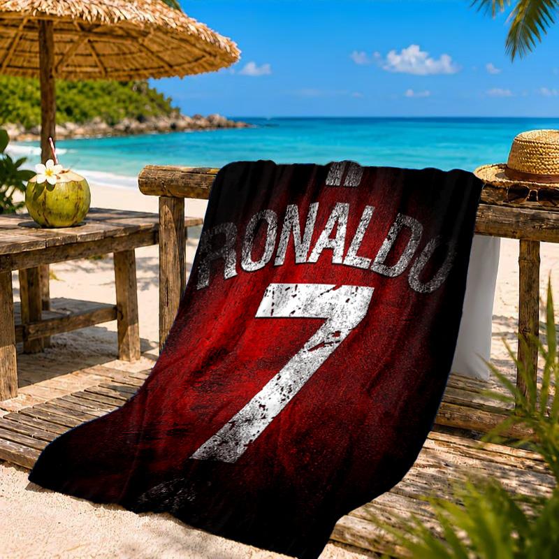 Football Number Seven Beach Towel, Quick-drying, Easy to Care for, Suitable for Both Fitness and Beach Vacations,Sports Essential