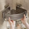 Gunmetal Punch-Free Space Aluminum Corner Bathroom Shelf