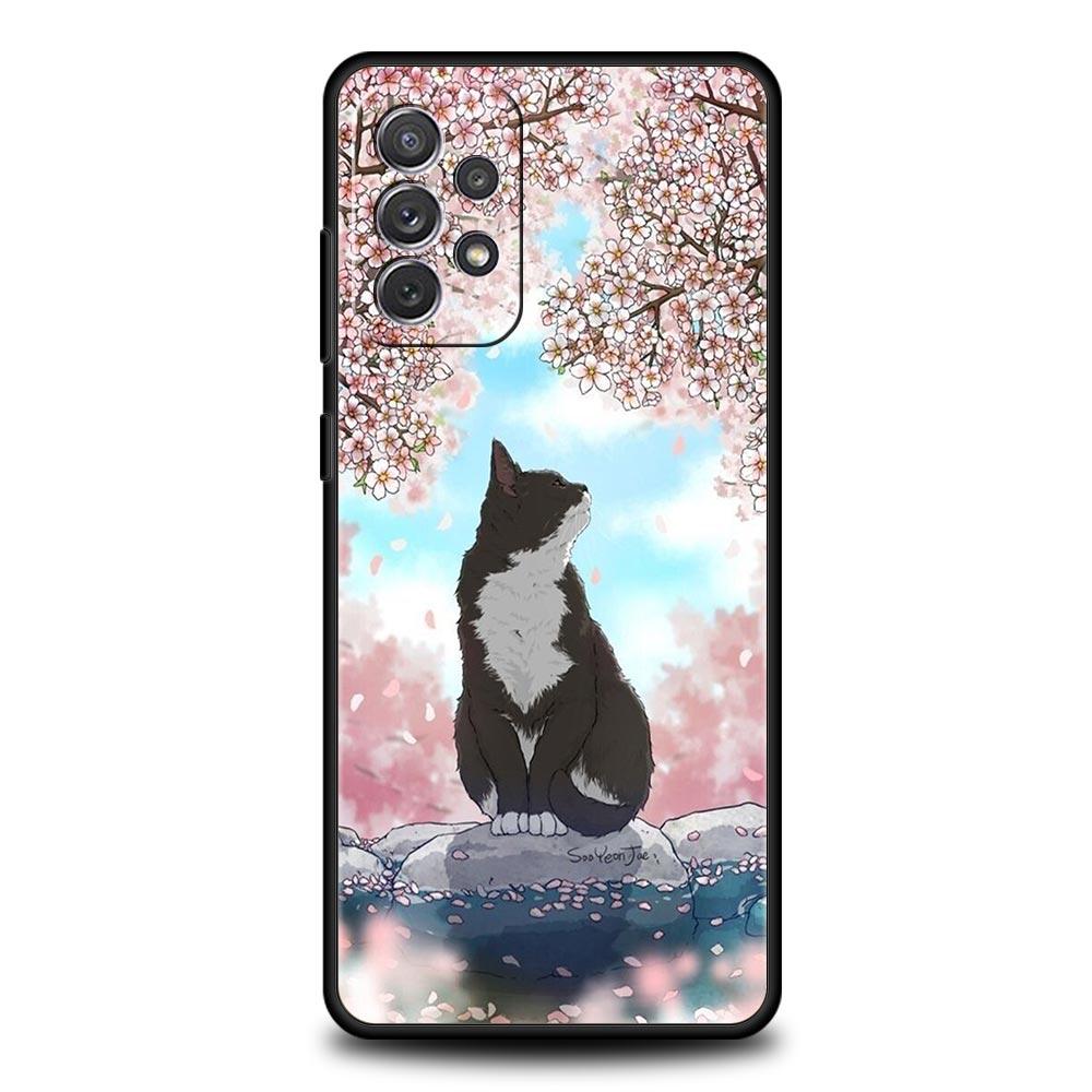 Чехол с изображением вишни Traint Moun Fuji для Samsung A13 A51 A71 A41 A31 A21S A11 A01 A03S A12 A32 A52 A22 A23 A33 A53 A73 5G