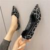 Женская весна 2025 года, новые туфли на плоской подошве, модные осенние женские вязаные остроносые удобные туфли на резиновой подошве, фирменная обувь Zapatos Mujer