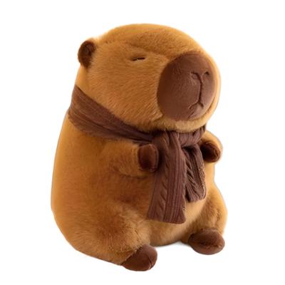 Плюшевая игрушка-животное Miaomyao, Капибара в шарфе, Пушистая, Успокаивающий предмет, Подарок на день рождения для детей и взрослых, 25 см