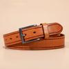 Кожаный ремень мужской с пряжкой мужской ремень мужской повседневный широкий поясной ремень