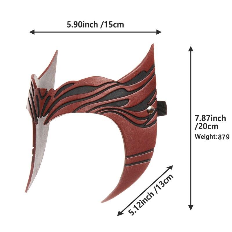 Костюм для косплея «Алая ведьма Ванда» Maximoff, маска с короной из искусственной кожи, головной убор, тиара для Хэллоуина, подарок, головной убор