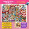 PET Mini Landscape Stickers Cats Cafe Mini Scene Sticker DIY Pocket Cabin Sticker  for Kid Adult