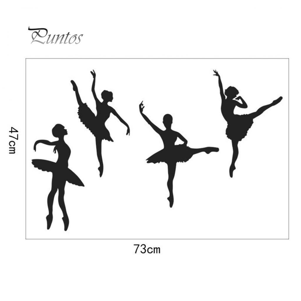 Home Kit Creative Ballet Girl PVC Wall Sticker Waterproof Kids Bedroom Decal Home Decor