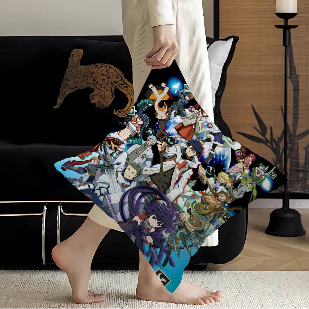 Anime Log Horizon Pillow Covers Cartoon Sofa Decorative Home Doublesided Printing Short Plush Cute Cushion Cover