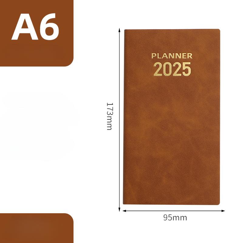 2025 A6 Notebook Notepad Daily Weekly Agenda Planner Notebooks Stationery Office School Supplies