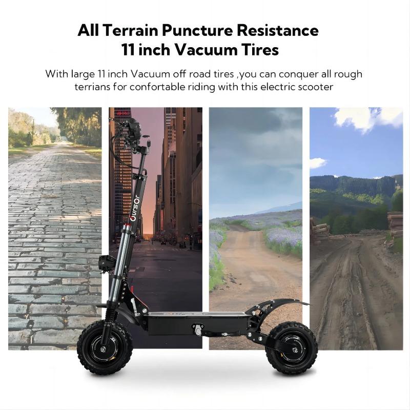 TOURSOR E5B Foldable Electric Scooter for Adults 6000W Motor 85km/h Speed 120km Range 60V40AH Battery 11-inch Off-road Tires