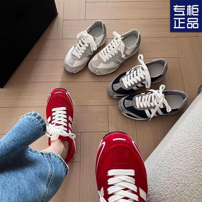 Красные немецкие тренировочные кроссовки на толстой подошве женские летние новые универсальные сетчатые повседневные спортивные кроссовки кроссовки папины кроссовки Форреста Гампа