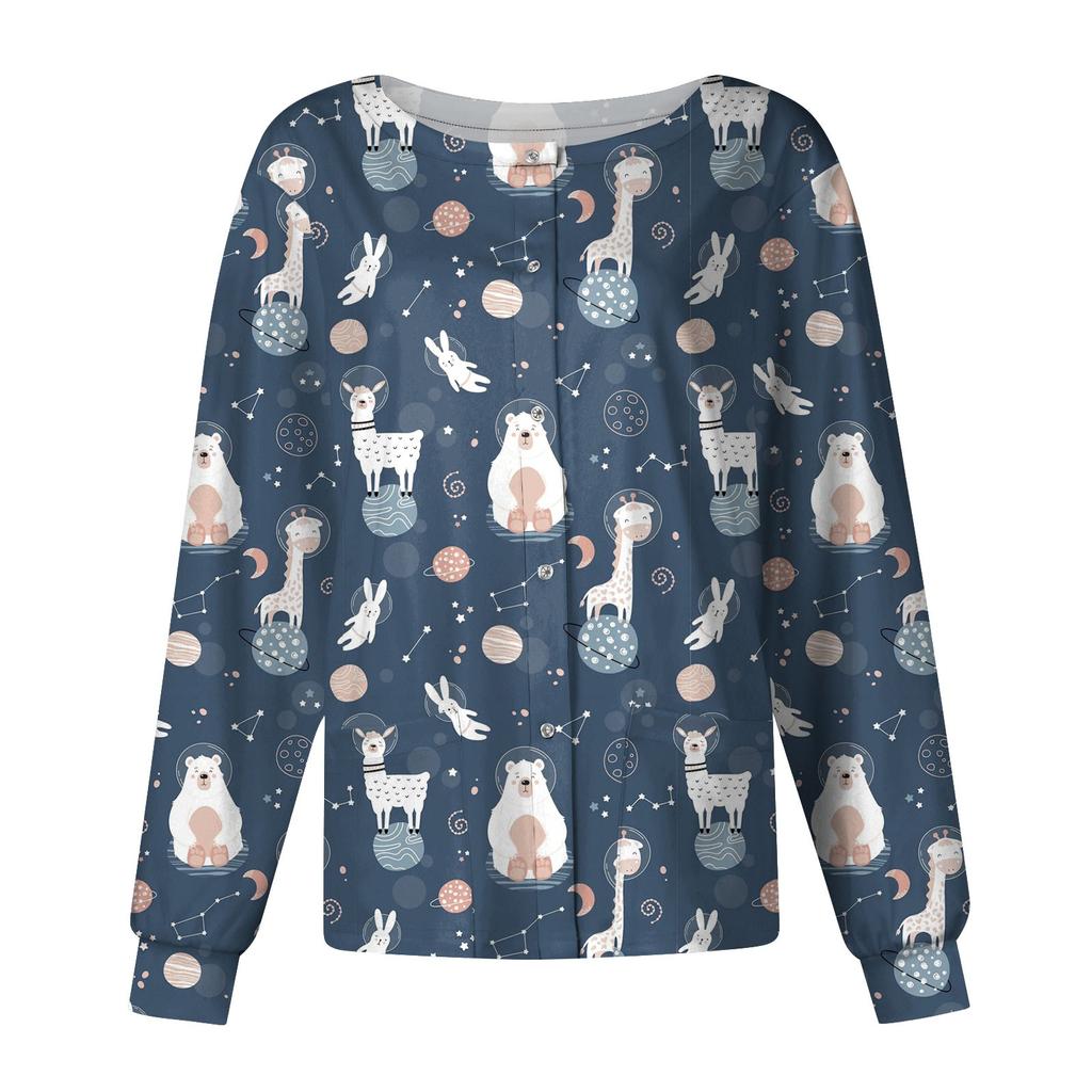 Женский однобортный защитный комбинезон с длинным рукавом и карманом, рабочий воротник-стойка, кардиган, куртка, топ