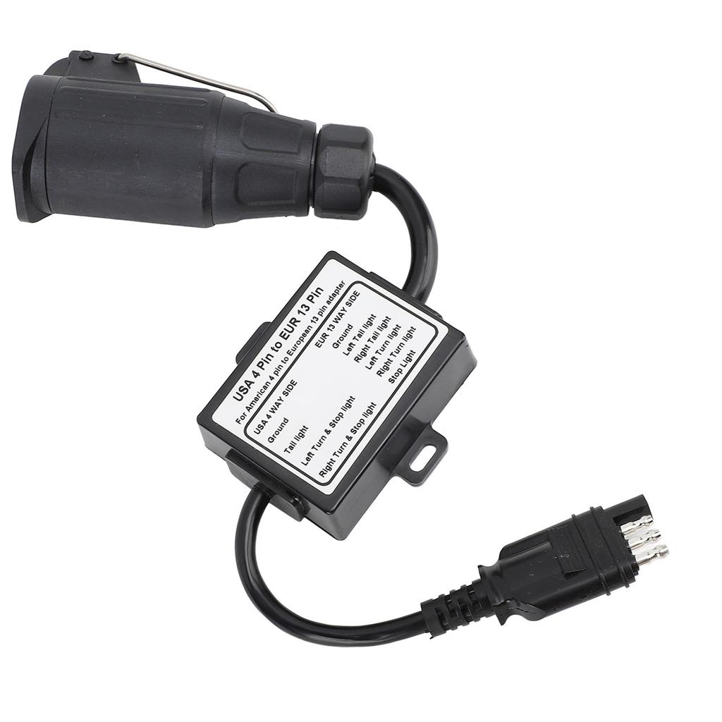 to  Trailer Converter Charging Function 4 Pin Socket to  13 Pin Plug for RV Caravan Boat