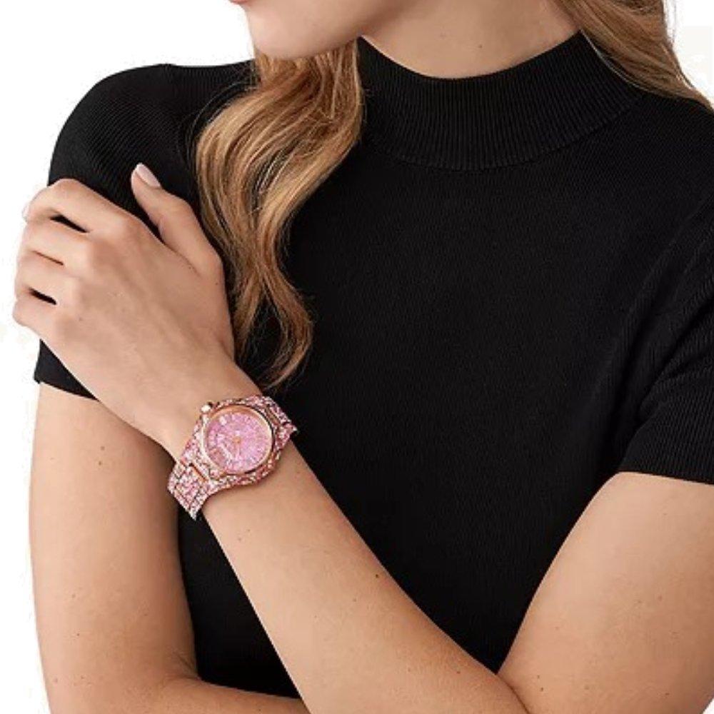 Michael Kors Женские часы MK7343 с покрытием цвета розового золота и инкрустацией