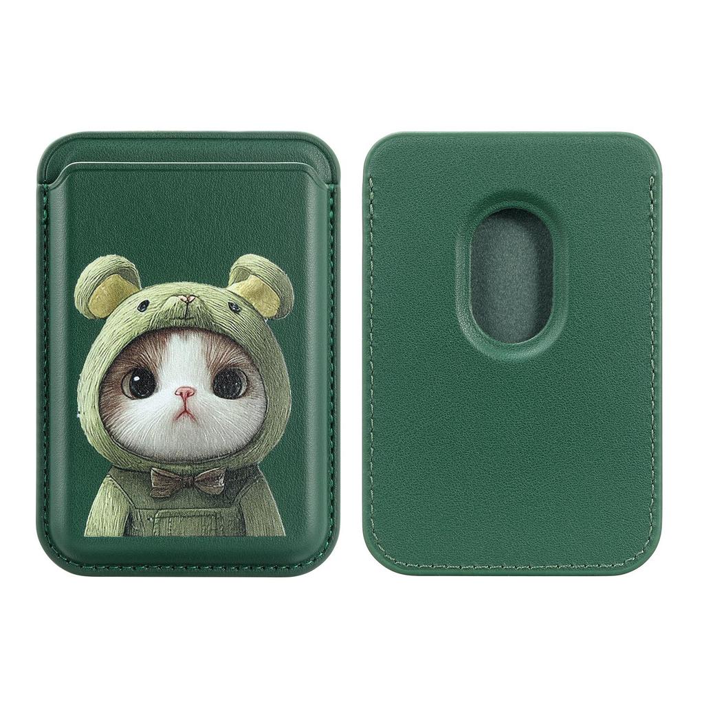Магнитный кожаный держатель для карт, совместимый с MagSafe, для iPhone 17/17 Pro
