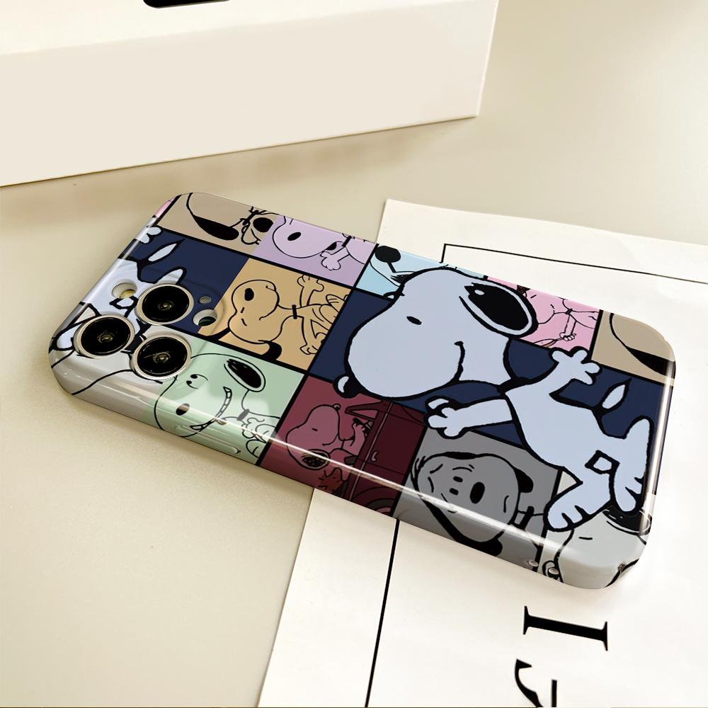 MINISO Милый чехол для телефона S-Snoopy Dog для iPhone 16 15 14 13 12 11 Plus Pro Max Mini Всесторонний прочный персонализированный чехол