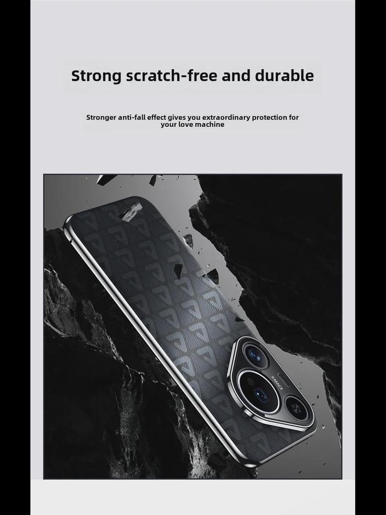 Роскошный ультратонкий кожаный чехол Songlin для Huawei P70 Pro/P70 Ultra - полная защита объектива