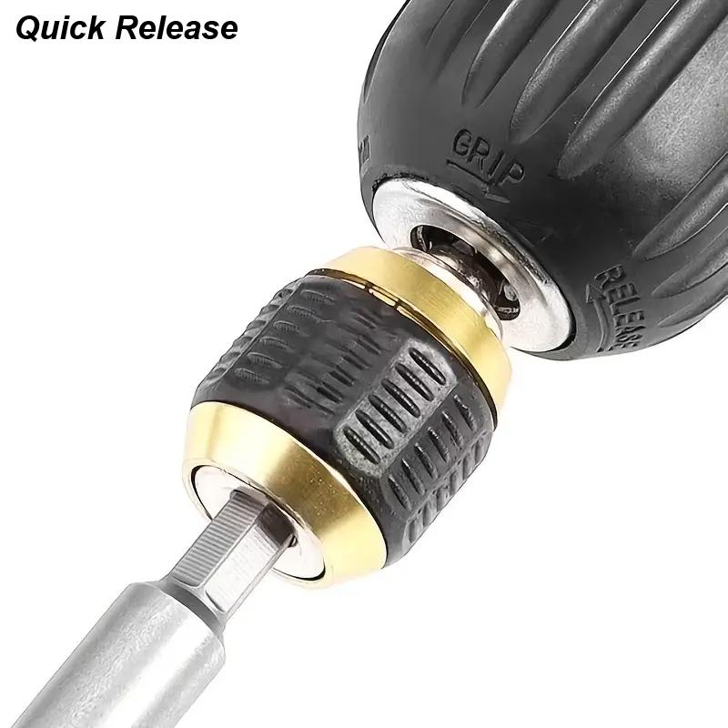 Chuck Extension Adapter Convertor Hex Shank Quick Release Change Bar Socket Electric Screwdriver Bit Holder Kit For Screws Nuts