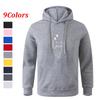 Autumn Fleece Long - Sleeve Hooded Drawstring Pocket Loose Printed Korean Fashion Sweatshirt with Drawstring Pocket Hoodie