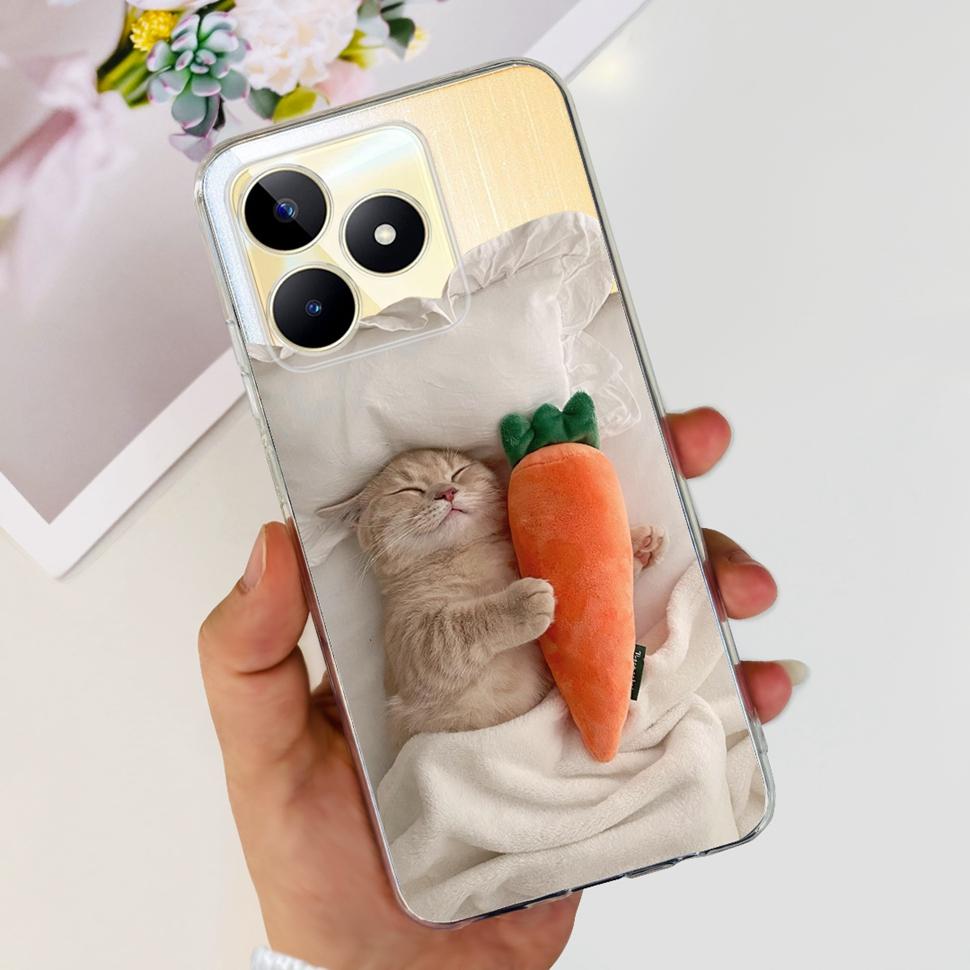 For Realme Note 50 Cases RMX3834 Colorful Painted Cover Soft Silicone Phone Cases For Oppo Realme Note 50 Note50 TPU Fundas