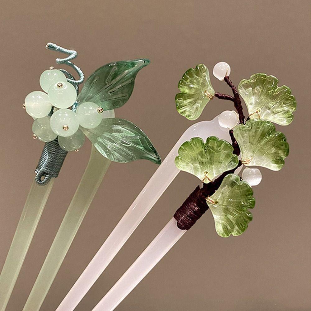 Flower U Shape Hairpin Hair Sticks for Buns Hanfu Headwear Hairstyle Design Tool