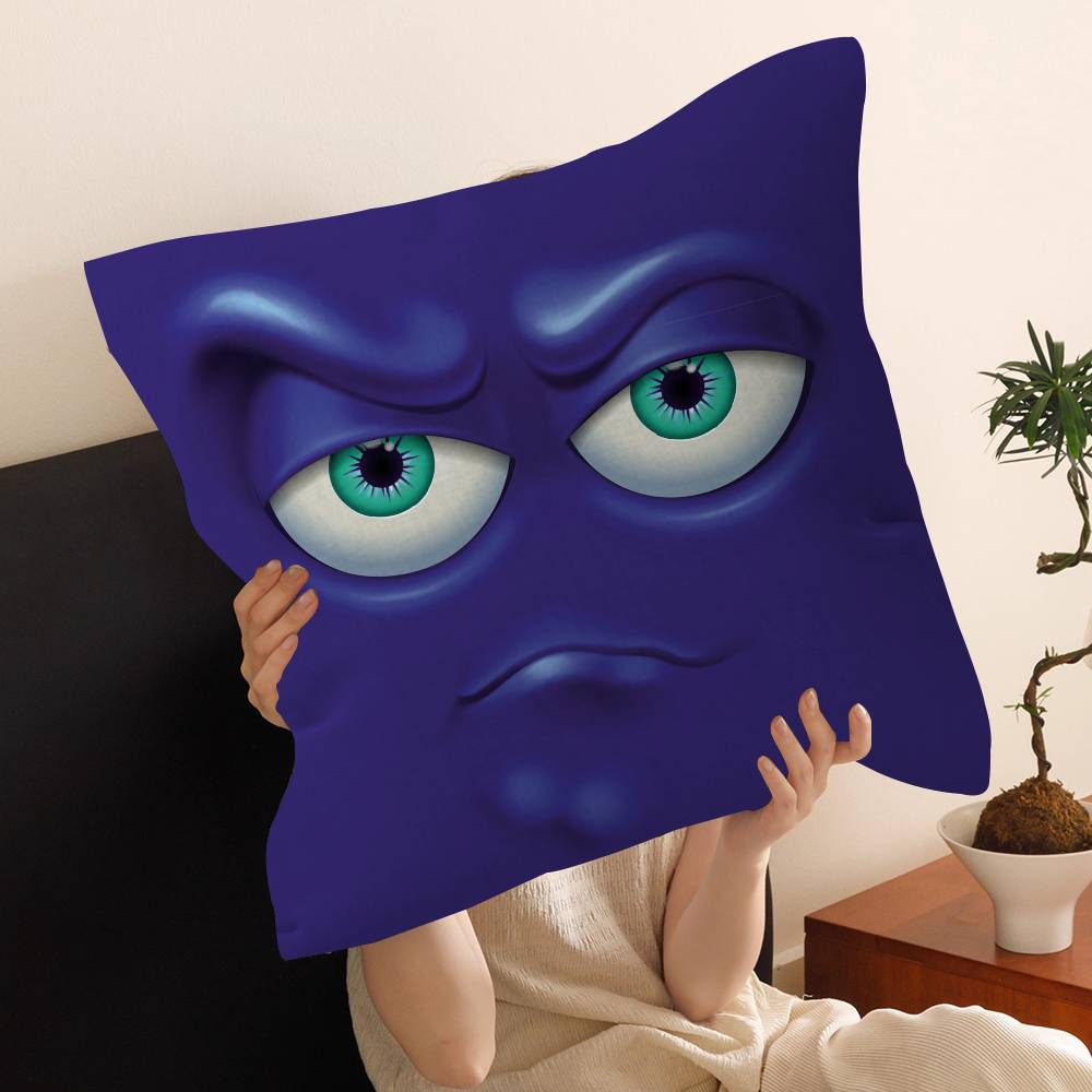 3D Funny Meme Face Cushion Cover Car Throw Pillow Case For Sofa Car Christmas Gift 40x40cm 45x45cm