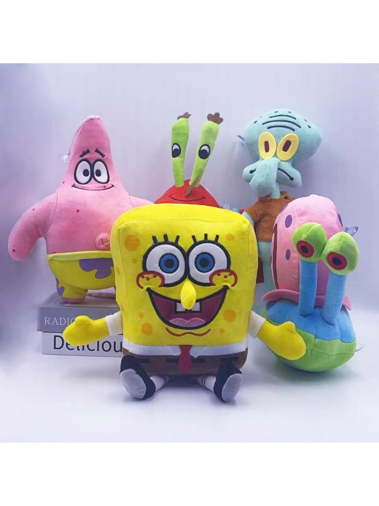 Аниме Плюшевая Кукла Губка Боб Peluches Кукла Квадратные Штаны Патрик Звезда Сквидвард Юджин Крабс Гэри Каваи Мультяшная Набивная Плюшевая Игрушка