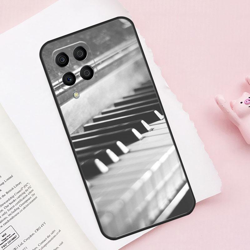 Piano keys Vintage Music Notes Case For Samsung Galaxy M52 M32 M12 M13 M53 M51 M31 M11 M14 M34 M54 M16 M36 M56 M15 M35 M55