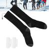 Electric Heated Socks Soft Thicken Cotton USB Rechargeable Battery Thermal Socks Grey Black