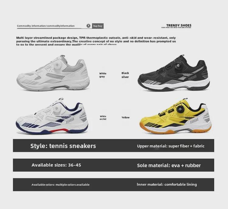 Unisex Tennis & Badminton Shoes with Tendon Sole - Casual All-Season Footwear