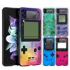 Для Samsung Galaxy Z Flip 3 4 5 Жесткий Черный Складной ПК Чехол для Телефона Gameboy Мальчик Игра Для Samsung Z Flip3 Задняя Крышка Защитный Корпус