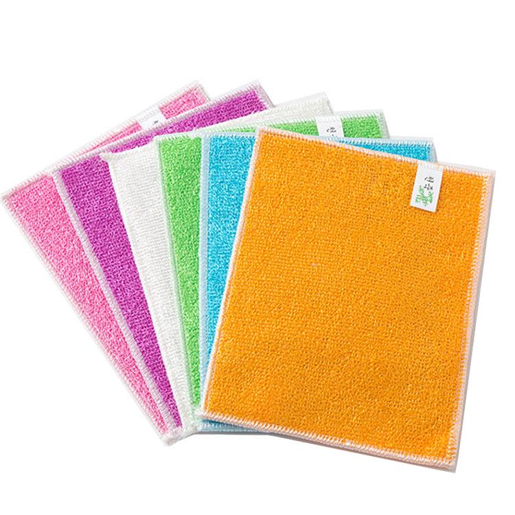 Bamboo Fiber Absorbent Dishcloth - Non-Stick, Thickened Kitchen Rag & Scouring Pad