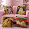 Art Gorgeous GGustav KKlimt Oil Painting Cushion Cover Pillow Case Soft Skin Friendly Fabric Comfort  Concealed Zipper