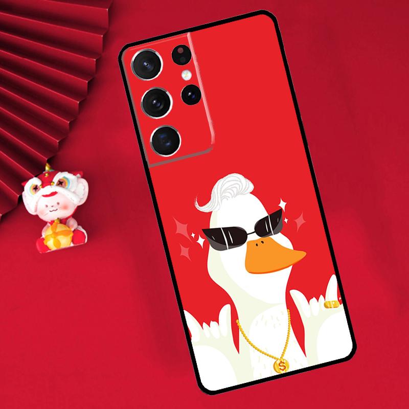 Мультяшный Милый Животный Утенок Чехол Для Samsung Galaxy S26 S25 S24 Ultra S21 S20 S22 S23 Ultra S10 Plus S25 FE Чехол Funda