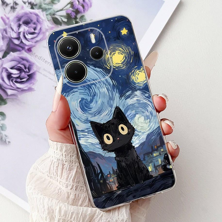 Силиконовый чехол для Xiaomi Redmi Note 14 4G EU 2025, чехол, крутой Лев Леопард Дракон Животные, мягкий тонкий чехол для Note14 4G EU, чехол