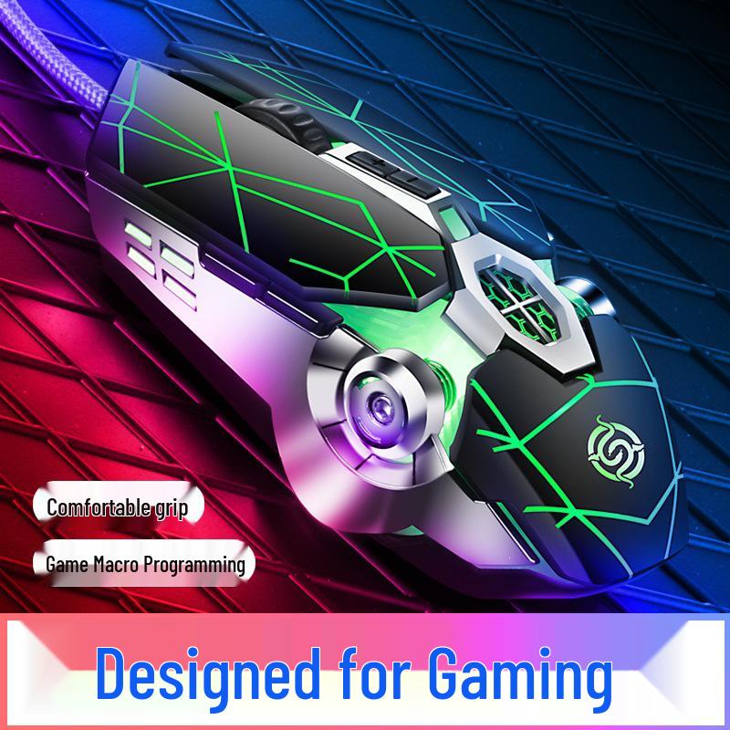 Игровая мышь ViperQ7 7D, USB, проводная, с макропрограммированием и регулируемым DPI