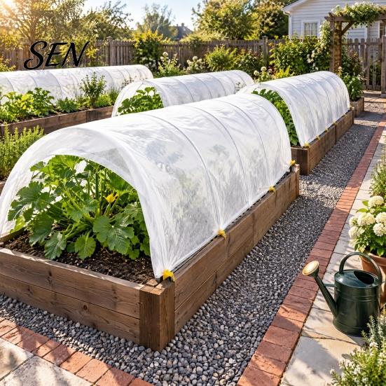 Нетканый агроукрывной материал Зимнее укрытие для растений, 16 футов 29 футов 32 футов Арочное укрытие Плотная ткань для садоводства Защита от заморозков и мороза,