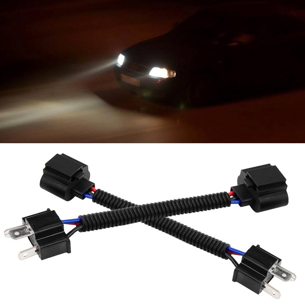 2pcs H4 Male To H13 Female Connector Car Pigtail Wire Wiring Harness Adapters for Ford