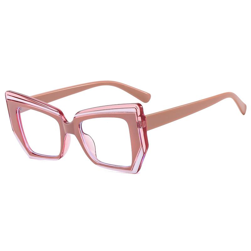 Fashionable Polygonal Luxury Design Women Eyeglass Frame Anti Blue Light Photochromic Reading Glasses Hyperopia Degrees +1 To +6