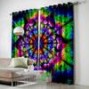 Психоделический цветок Мандала Радужный цветок оконные шторы живописные шторы для гостиной декоративные элементы гостиной