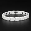 Магнитный браслет, мужские ювелирные изделия, черно-белые керамические регулируемые мужские браслеты, мужской браслет, подарки для него, ювелирные изделия