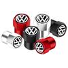 VW Hub Caps Tire Valve Stem Cap+Keychain Set Dustproof And Practical For Volkswagen GOLF Polo Tiguan VW GTI PASSAT